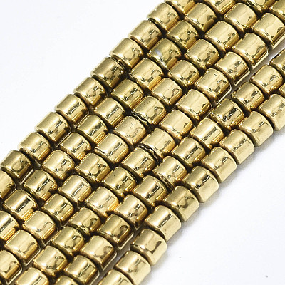 Electroplate Non-magnetic Synthetic Hematite Beads Strands G-S352-73-1