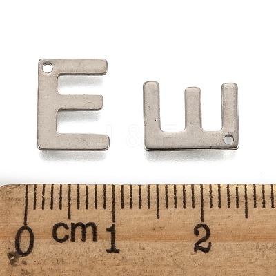 Tarnish Resistant 304 Stainless Steel Letter Charms X-STAS-O072-E-1