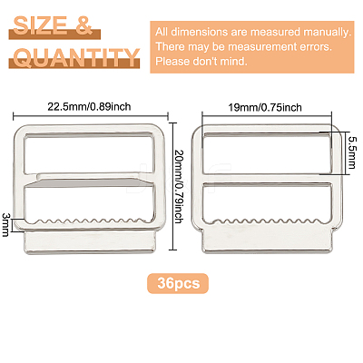 36Pcs Alloy Buckle Clasps FIND-BC0004-76P-1