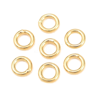 Brass Closed Jump Rings KK-D257-01G-06-1