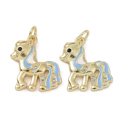 Brass Micro Pave Cubic Zirconia Pendants KK-L209-079G-02-1