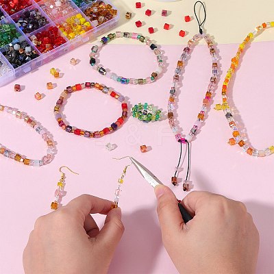 2 Bags Imitation Artificial Crystal Glass Beads GLAA-SZ0001-95A-04-1