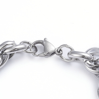 Tarnish Resistant 304 Stainless Steel Rope Chain Bracelets BJEW-L673-003-P-1