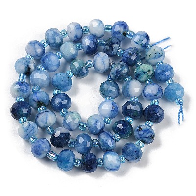 Natural Dyed White Jade Beads Strands G-H057-A22-03-1