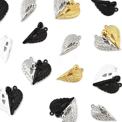 10 Sets Spray Painted Alloy Magnetic Pendants FIND-FS0004-25-1