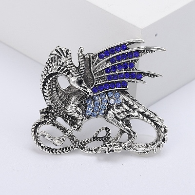 Dragon Rhinestone Pins PW-WG14714-02-1