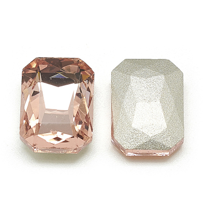 Pointed Back Glass Rhinestone Cabochons RGLA-T079-6x8mm-08-1