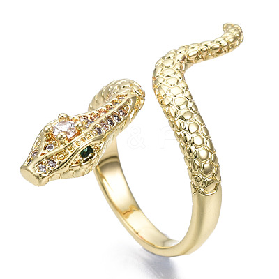 Snake Cuff Ring for Girl Women RJEW-N035-047-NF-1