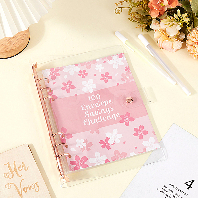A5 PVC 100 Envelope Challenge Savings Binder AJEW-WH0471-112B-1