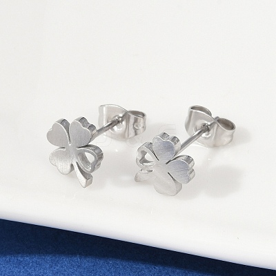304 Stainless Steel Stud Earrings EJEW-Z089-07P-1