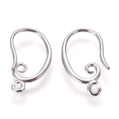Brass Earring Hooks X-KK-L177-27P-1