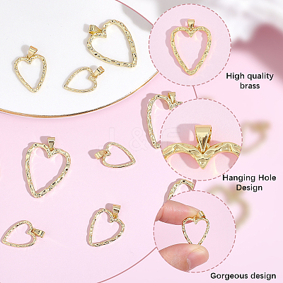 12Pcs 3 Styles Rack Plating Brass Pendants KK-BBC0025-61-1