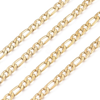 3.28 Feet 304 Stainless Steel Figaro Chains X-STAS-M032-45G-1.6mm-1