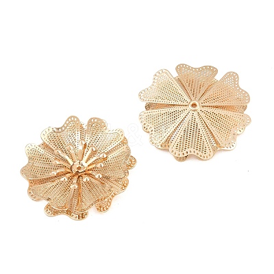 Brass Filigree Cabochons KK-CBACEE9-02A-KCG-1