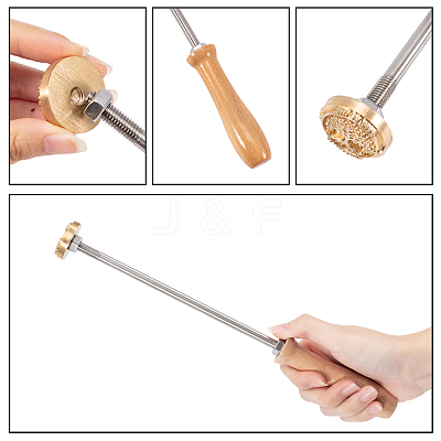 Stamping Embossing Soldering Brass with Stamp AJEW-WH0113-15-128-1