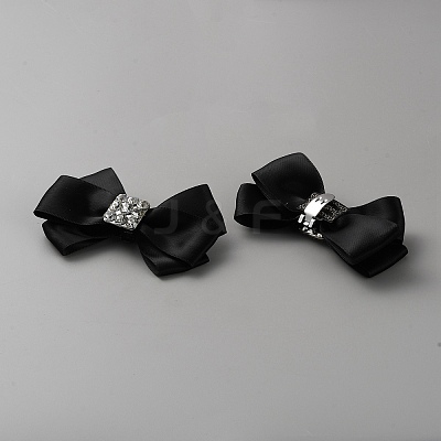 Detachable Polyester Bowknot Shoe Decoration AJEW-WH20005-05-1