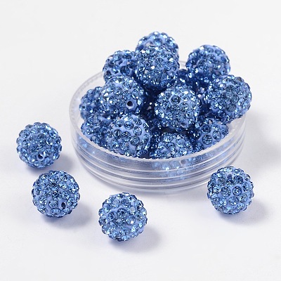 Pave Disco Ball Beads LS-RB-H258-10MM-211-1