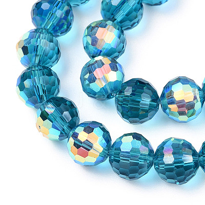 Transparent Electroplate Glass Beads Strands EGLA-N012-001-B10-1