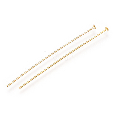 Brass Flat Head Pins KK-G331-11-0.7x51-1