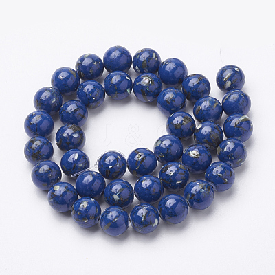 Assembled Synthetic Turquoise and Shell Beads Strands G-S212-12mm-10-1