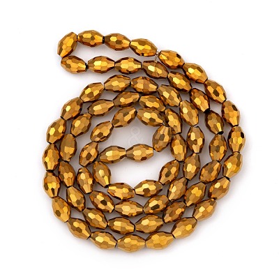 Electroplate Glass Beads GC881Y-3-1