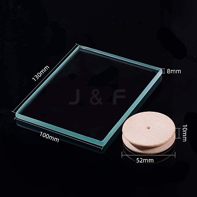 Tempered Glass Handmade Craft Leather Coating Tools with Leather Grinding Trimming Round Flat Stick Vegetable Tanned TOOL-PH0016-71-1