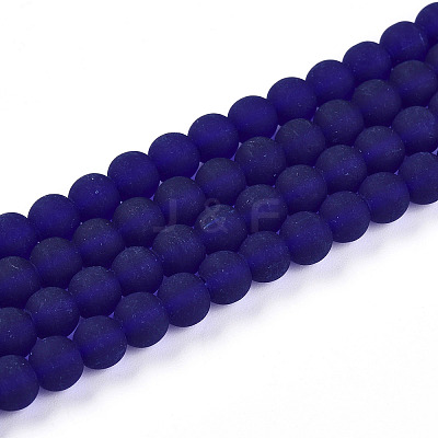 Transparent Glass Beads Strands GLAA-T032-T6mm-MD15-1