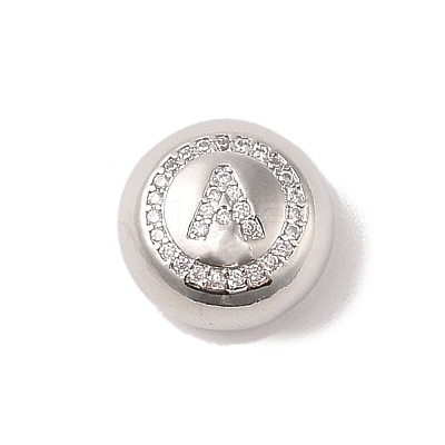 Rack Plating Brass & Cubic Zirconia Pendants KK-Z047-07P-A-RS-1