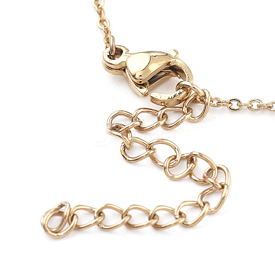 PVD Vacuum Plating 304 Stainless Steel Cable Chain Necklaces STAS-I145-01G-1