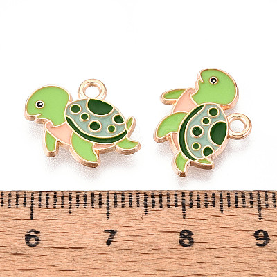 Marine Animals Alloy Enamel Pendants X-ENAM-T022-34E-1