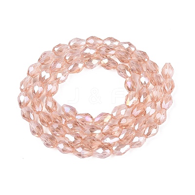 Transparent Electroplate Glass Beads Strands EGLA-N013-T4mm-B29-1