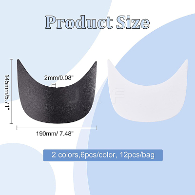 12Pcs 2 Colors PE Plastic Hat Brims DIY-BC0008-99-1