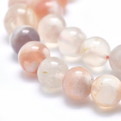 Natural Cherry Blossom Agate Beads Strands G-I213-23-8mm-1