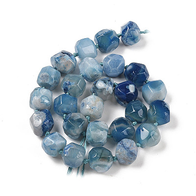 Natural Blue Cherry Blossom Agate Beads Strands G-NH0010-J02-01B-1