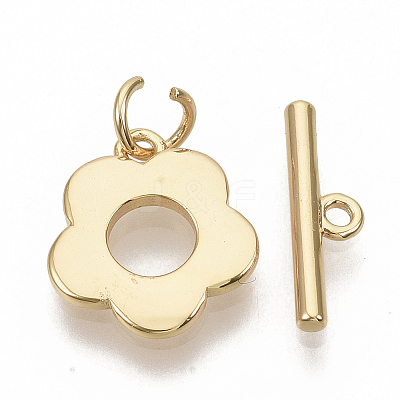 Brass Toggle Clasps KK-T051-23G-NF-1