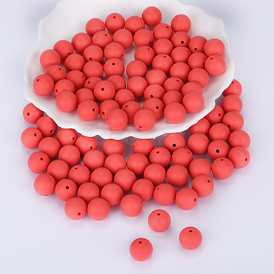 Round Silicone Focal Beads SI-JX0046A-45-1