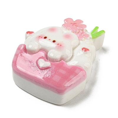 Spring Cherry Blossoms Theme Opaque Resin Cupcake Decoden Cabochons X-RESI-E055-02E-1