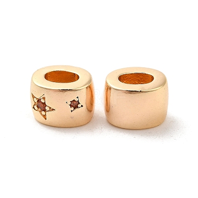Brass Micro Pave Cubic Zirconia Beads KK-Q773-02G-04-1