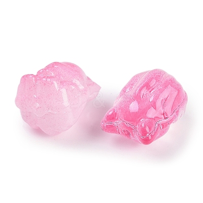 Transparent Spray Paint Glass Beads GLAA-H035-01-1