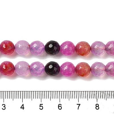 Dyed & Heated Natural Dragon Veins Agate Beads Strands G-P539-A01-27-1