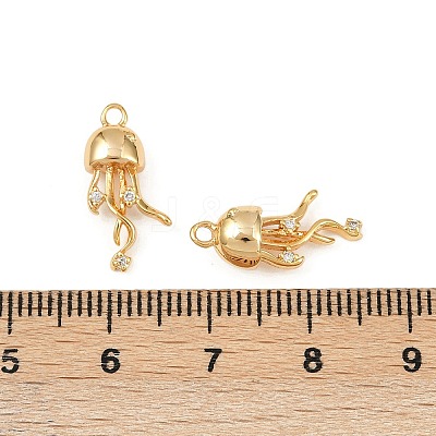 Ocean Theme Brass Micro Pave Cubic Zirconia Pendants KK-F902-08J-G-1