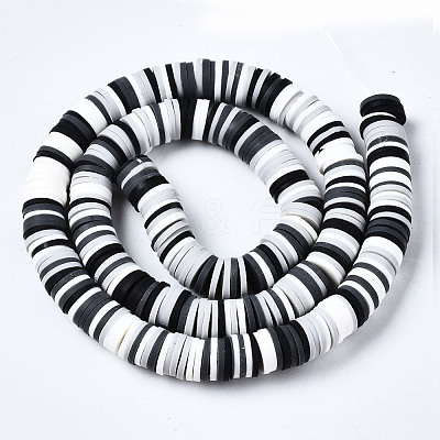 Handmade Polymer Clay Beads Strands CLAY-R089-8mm-150-1