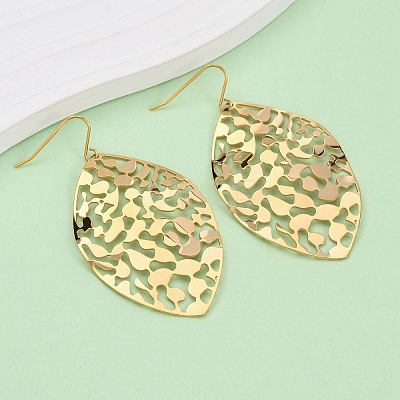 304 Stainless Steel Dangle Earrings EJEW-F393-22G-1