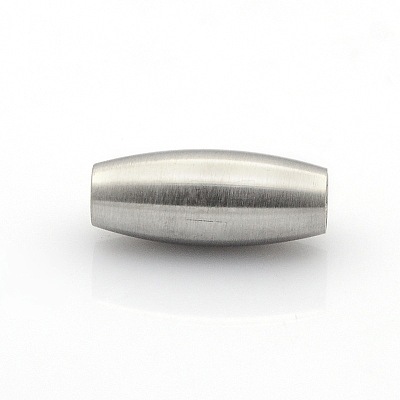 Tarnish Resistant 304 Stainless Steel Matte Surface Magnetic Clasps with Glue-in Ends STAS-O042-B-12-1