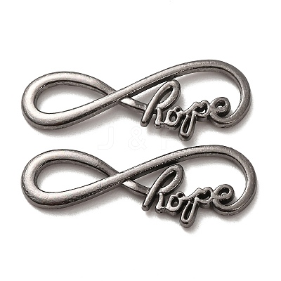 Tibetan Style Alloy Infinity with Hope Links TIBE-S230-B-LF-1