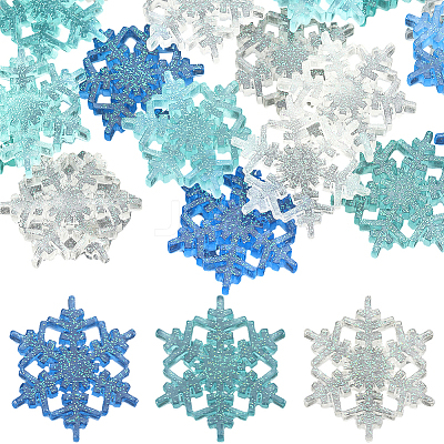 30Pcs 3 Colors Transparent Resin Decoden Cabochons RESI-SC0003-41-1