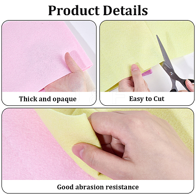 7Pcs 7 Colors Non-woven Felt Fabric DIY-CP0012-69E-1