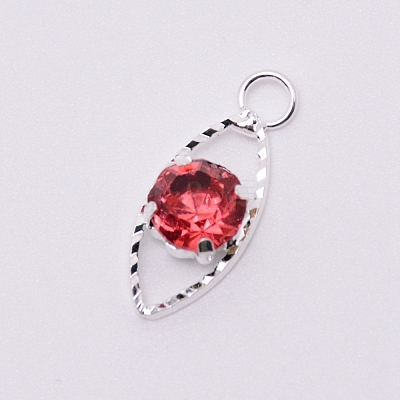 Glass Rhinestone Pendants PALLOY-WH0066-36P-05-1