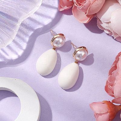 Acrylic Stud Earring EJEW-JE05937-1