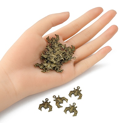 Tibetan Style Alloy Pendants TIBE-YW0001-02AB-1